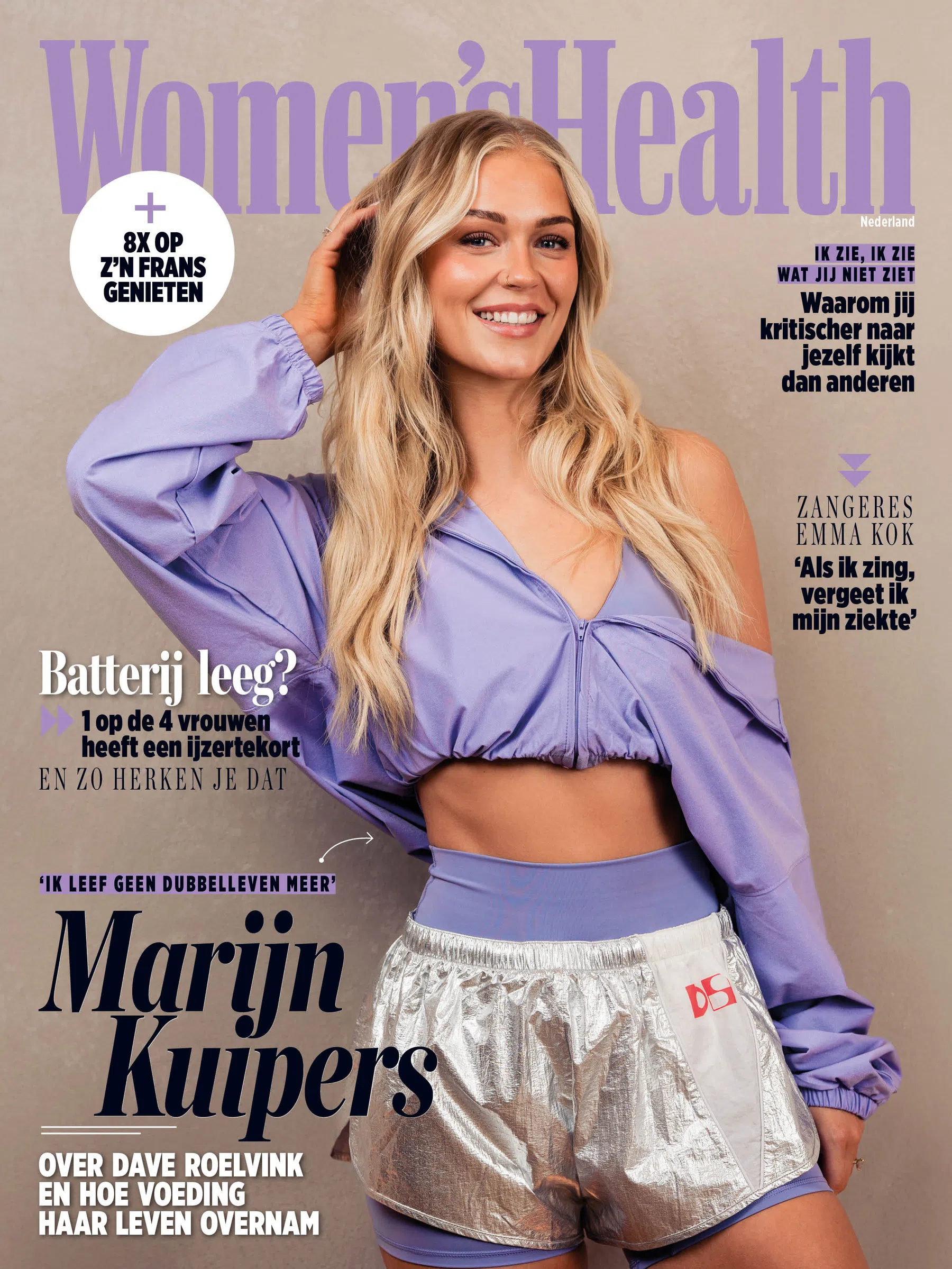 Women's Health NL editie 3 2026 cover met Marijn Kuipers